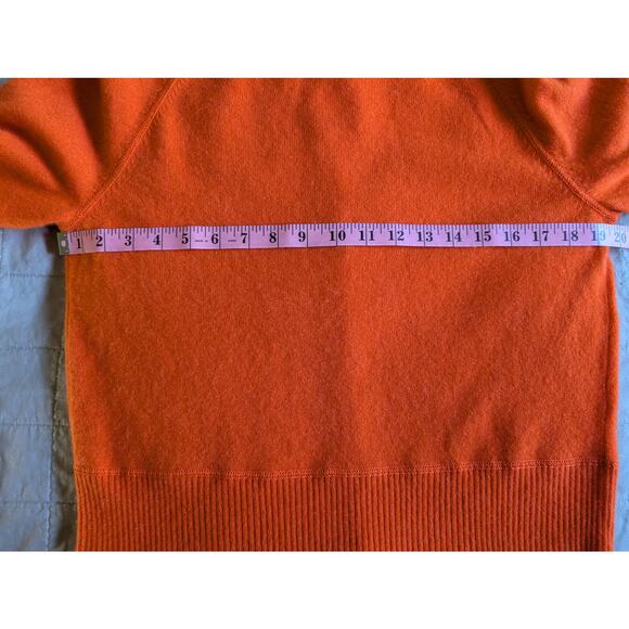GRAYSON & DUNN Orange Cashmere Cardigan Size L Womens Button Front Sweater - Picture 7 of 8